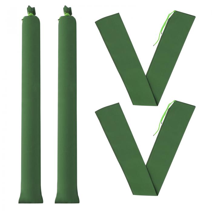 【期間限定10%OFF】PATIKIL 183 cmx15 cm 浸水用土のう 4個 長いキャンバス土のう 厚み 防水バリア 浸水用 結束ゴムバンド付き ドア浸...