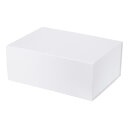 PATIKIL 25x18x10 cm 蓋付きギフトボックス 磁気閉鎖 折りたたみ紙 長方形の好意ボックス 結婚式 バレンタインデー 誕生日ギフト包装用 ホワイ...