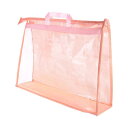 PATIKIL ハンドバッグダストバッグ クリアパースストレージオーガナイザーXXLサイズPVC防塵ハンドバッグカバー ピンク