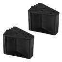 PATIKIL はしご用ノンスリップフィートマ ット延長 62x17mm/2.4x0.7" はしご保護用 ラバーパッドカバークッション 黒 2個セット
