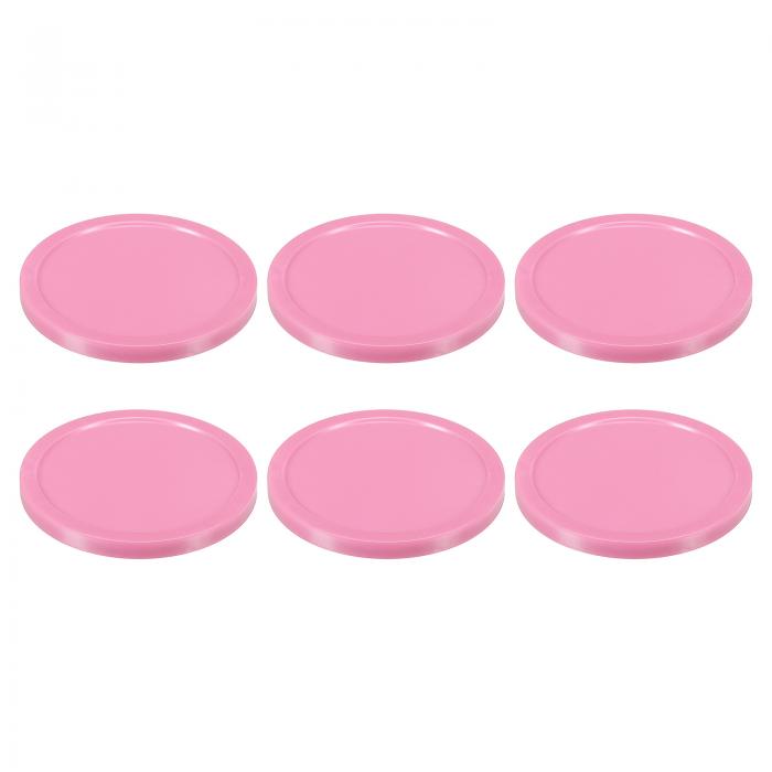 PATIKIL エアホッケーパック 3.2" ゲームテーブル用 6個 重いエアホッケーパック ピンク色