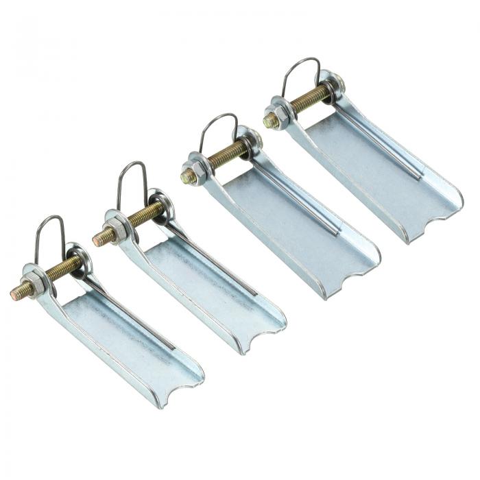 PATIKIL フックセーフティラッチキット2サイズ クレビスフックトレーラー用4個セット シルバートーン