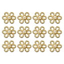 PATIKIL 27x30mm 金属製可変式パンツウエストタイトナー 12個セット フラワージーンズボタンピン ゆるいジーンズ パンツ スカート 袖に使用可能 マッ トゴ ールド