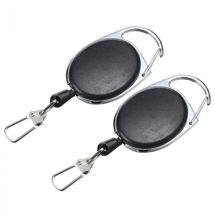 PATIKIL フライフィッシングリトラクター 3個セット フライフィッシングアングラーズコンボツール フィッシングギア ニッパー フライフロートベルトループ用 黒