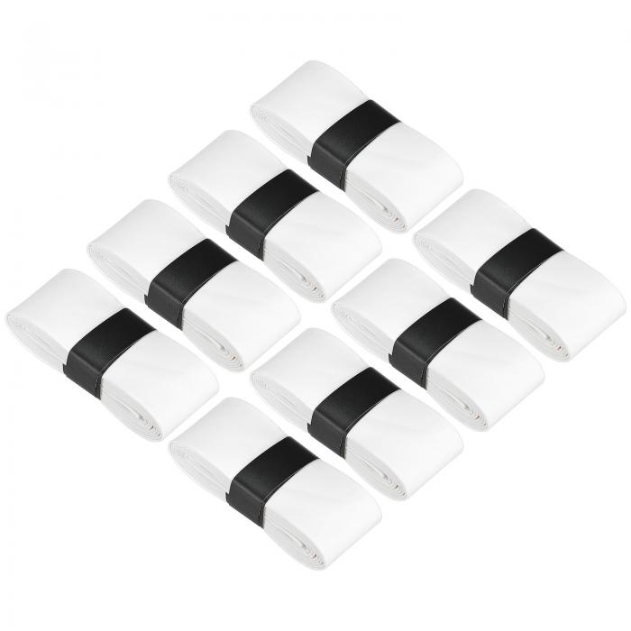 PATIKIL 43.3" テニスラケットグリ ップテープ 8パック アンチスリップ 吸水性 PU バドミン トンオーバーグリ ップ ラケットグリ ップテープ ベースボール ピクルボール パドル用 ホワイト