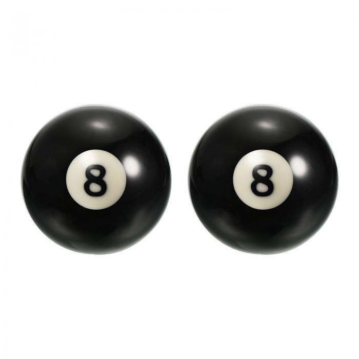 PATIKIL 2-1/16 #8ボール ビリヤード交換ボール 2個セット プールテーブルボール 標準規格 ゲームルーム ビリヤードルーム 黒