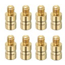 PATIKIL 25グレ イン アーチェリーアロー用真鍮インサート .244/6.2mmカーボンアロー用8パックインサートスクリューカッパーブ ラスアロー
