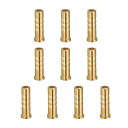 PATIKIL 38グレ イン アーチェリーアロー用真鍮インサート .244/6.2mmカーボンアロー用9パックインサートスクリューカッパーブ ラスアロー