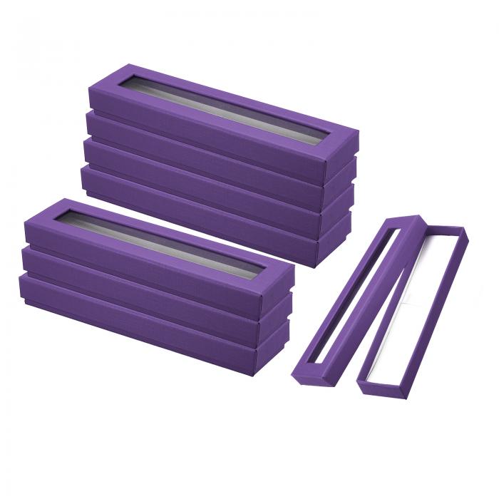 PATIKIL ペンギフトボックス 8個入り 空 ペンケース カードボード製 ケース 透明窓付き ペンプレゼンテ..