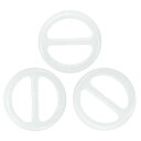 PATIKIL 1.4" 樹脂製スカーフリングクリップ 女性用シルクスカーフ ルーズTシャツ 装飾用 8個 丸いスカーフリングバックル ホワイトスタイル3