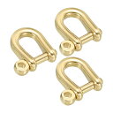 PATIKIL Dリングシャックル 3個セット 1/4