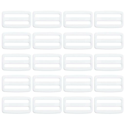 PATIKIL 1 1/2"トライグライドスライドバックル、25個パック、バックパックバッグベルト用プラスチックウェビングストラップファスナー、ホワイト PATIKIL 1 1/2"トライグライドスライドバックル、25個パック、バックパックバッグベルト用プラスチックウェビングストラップファスナー、ホワイト