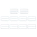 PATIKIL 1 1/2"トライグライドスライドバックル、10個パック、バックパックバッグベルト用プラスチックウェビングストラップファスナー、ホワイト