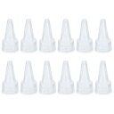 PATIKIL 20/410ツイ ストボトルキャップ 12個 プラスチック製リブエッジスク イーズボトル交換キャップ フォームガスケット付き ペイントリッドグルーディスペンサーボトル用 クリア