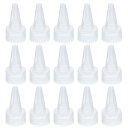 PATIKIL 24/410ツイ ストボトルキャップ 15個 プラスチック製リブエッジスク イーズボトル交換キャップ フォームガスケット付き ペイント蓋 接着剤ディスペンサーボトル用 クリア