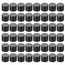 PATIKIL 24/410 リプレースメントフリップキャップ 48個入り 内径0.9" プラスチック再利用可能なボトル ため 塗料ディスペンシングスク イーズシャンプーボトル用蓋 黒