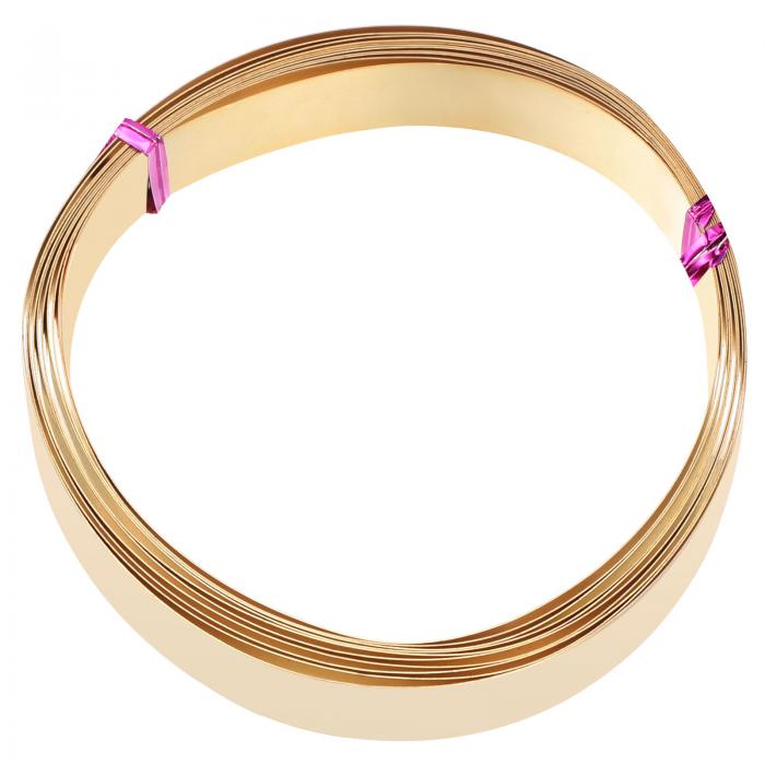 PATIKIL 平角真鍮線 1ロール 30ゲージ/0.25x18 mm直径 3 M 耐久性 フラットクラフトワイヤー 宝石 DIY ..