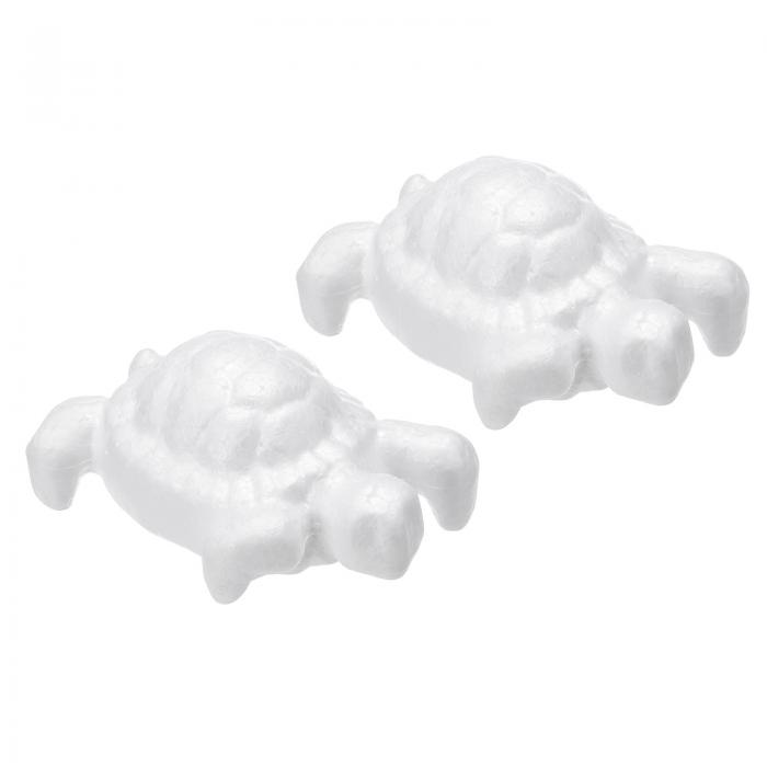 PATIKIL 2個 フォームカメ 5.1" カメ フォームアニマル ホワイトいフォームシェイプ 大量スカルプチャ..