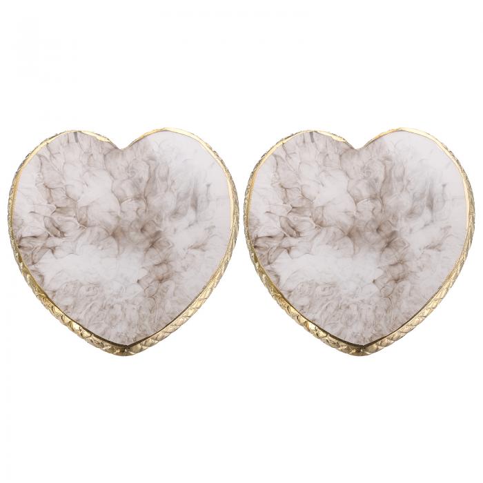 PATIKIL レジンネイルアートパレット 2個セット ネイルポリッシュミキシングパレット ハート型 ジェルメイクアップディスプレイボード パレット ペイントト...