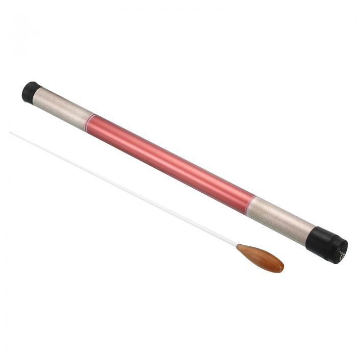 PATIKIL 39 cm 音楽指揮バトン オーケストラバトン 木製ハンドル ケース付き 歌唱リーダー 音楽監督用 ウッドカラー