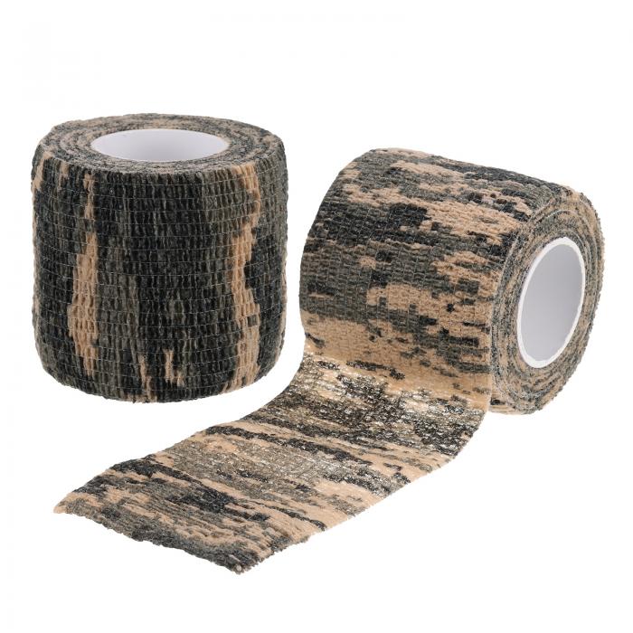 PATIKIL 2" x 14.76フィート カモフラージュテープラップ 屋外カメラ 懐中電灯用 自己粘着カモフラージ..