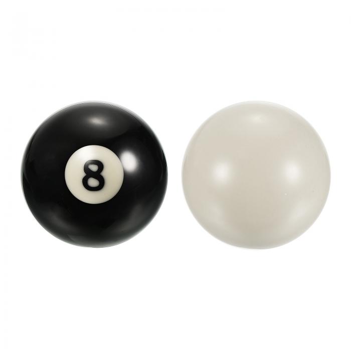 PATIKIL 2-1/4 #8 ボール ビリヤード交換ボール 2個セット プールテーブルボール プールボール スタンダード規格 サイズ ホワイトキューボール ビリヤードルーム ゲームルーム 黒