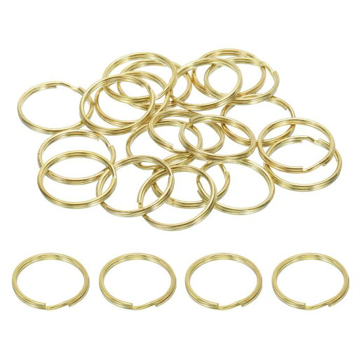 PATIKIL フラットスプリットリング 50個入り 1"/25mm直径 真鍮製フラットスプリットキーチェーンリング DIY 家庭 オフィス 車 キー用 PATIKIL フラットスプリットリング 50個入り 1"/25mm直径 真鍮製フラットスプリットキーチェーンリング DIY 家庭 オフィス 車 キー用