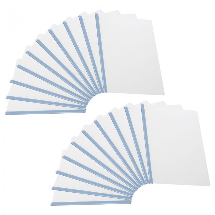 PATIKIL クリアレポートカバー（スライドバー付き） 20個セット 8mmスライドグリ ップ 50枚収容 A4プレゼンテーションフォルダー 青色