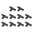 uxcell 10個セット 構造用パイプコネクター 180度4方向金属ジョイントチェーンリンクフェンスクランプ ステンレススチールコーナーフィッティングエンドレ...