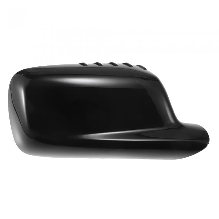 X AUTOHAUX BMWに対応 3シリーズE46 2000-2006 BMWに対応 7シリーズE65 E66 2002-2008用の車のリアビュー右側の乗客側ミラーカバーキャップの交換用グロス黒い。ミラーガードカバーエクステリア装飾。