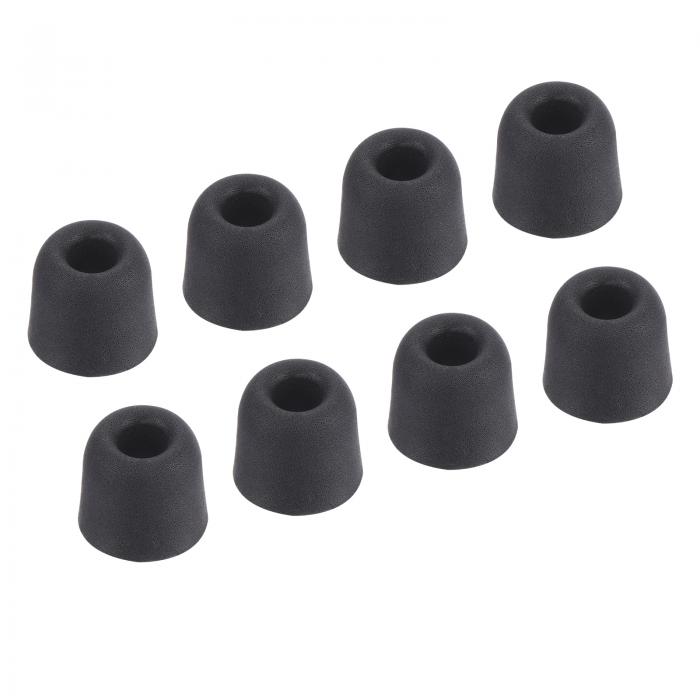 uxcell 交換用フォームイヤーチップ イヤホン用 4.7-5.5mm 中サイズ イヤーチップ 黒 8個入り