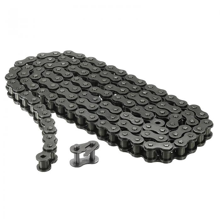uxcell #40/08A-1 ローラーチェーン 5フィート 1/2"ピッチ 炭素鋼製ローラーチェーン 自転車 オートバ..