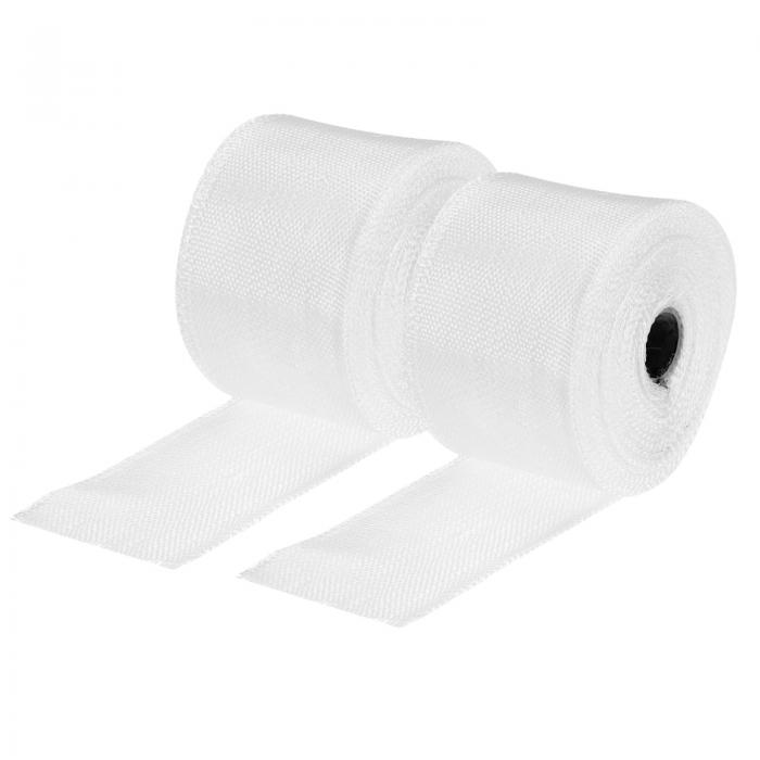 uxcell 2枚のガラス繊維クロステープ 23 m（25ヤード）x 50mm x 0.2mm Cガラスファイバーガラスメッシュ織りガラス繊維生地補強修理用絶縁テープ(4)