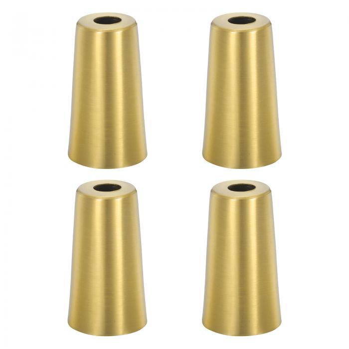 uxcell 家具 脚カバー ラウンド 金属 脚カバーキャップ ソファ テーブル 椅子用 55 mm 金トーン 4個
