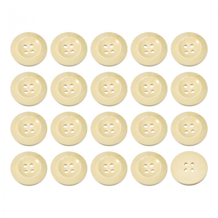 uxcell 50個 木製ボタン 23 mm(7/8