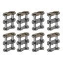 uxcell 8個セット #50-2/10A-2 ダブルローラーチェーン連結リンク 15.875mmピッチ 炭素鋼製マスターコネクターリンク 10A-2/#50...