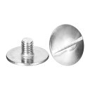 uxcell M5x8mm エクストララージフラットヘッドスロットドスクリュー 5個 304ステンレススチールラウンドヘッドボルト(4)