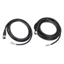 uxcell 航空ソケット電気ケーブル M12 メス ストレート 4ピン コネクタ 2 M/5 M 2個