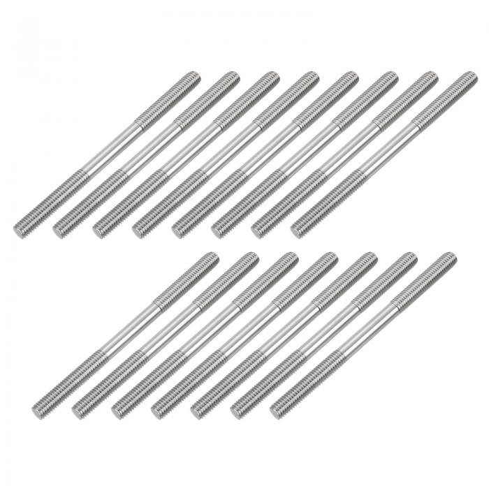 uxcell 15個入り M8x120mm 304ステンレス鋼 両端スレッドスタッドボルト 住宅メンテナンス用