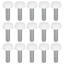 uxcell 25個入り M6x20mm のネジ山付きノブネジ 亜鉛メッキカーボン鋼製のクランピングノブ プラスチック製の丸い頭部のサムスクリュー クイックリム...