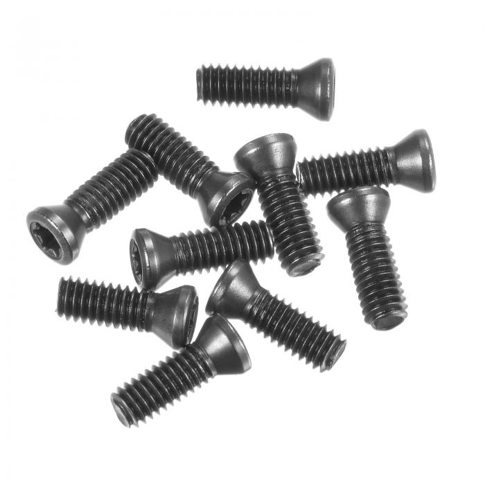 uxcell 10個 トルクスねじ M4x12mm 12.9級 ラウンドフラットヘッド T15トルクスレンチ付きネジドライバ..