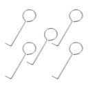 uxcell 排水溝持ち上げフック 5個セット ステンレス製 排水溝カバー取り外し用 シャワードレインフック 排水口カバー掃除用 シルバー