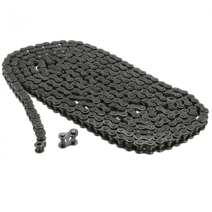 uxcell #35/06C-1 ローラーチェーン 3フィート 3/8"ピッチ 炭素鋼ローラーチェーン 自転車 ゴーカート ..