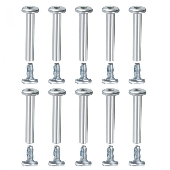 uxcell 10個 インラインスケートホイールソケットネジ ローラースケート 交換用アクセサリー1.42 x 0.2..