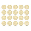 uxcell 50個 木製ボタン 直径20mm(13/16