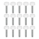 uxcell 15個入り M5x25mm のネジ山付きノブネジ 亜鉛メッキカーボン鋼製のクランピングノブ プラスチック製の丸い頭のサムスクリュー クイックリムー...