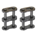 uxcell 2個セット #60-2/12A-2 ダブルローラーチェーン連結リンク 19.05mmピッチ 炭素鋼製 マスターコネクターリンク 12A-2/#60...
