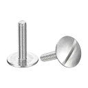 uxcell M3x14mm エクストララージフラットヘッドスロットドライブネジ 8個入り 304ステンレススチールラウンドヘッドボルト