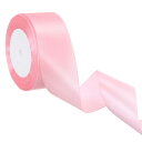 uxcell サテンリボン ポリエステルソリッドリボン ギフトの手作り リースラッピング 結婚式の装飾 ブーケアクセサリー用 22 M ピンク(3)