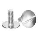 uxcell M5x16mm エクストララージフラットヘッドスロットドスクリュー 2個 304ステンレススチールラウンドヘッドボルト(4)